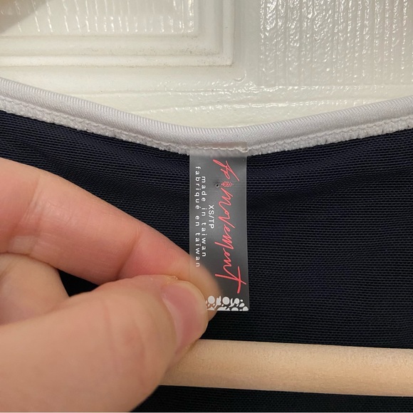 Free People Movement Pipe Dream Black White Wide Leg Open Back Jumpsuit Onesie - Picture 6 of 9